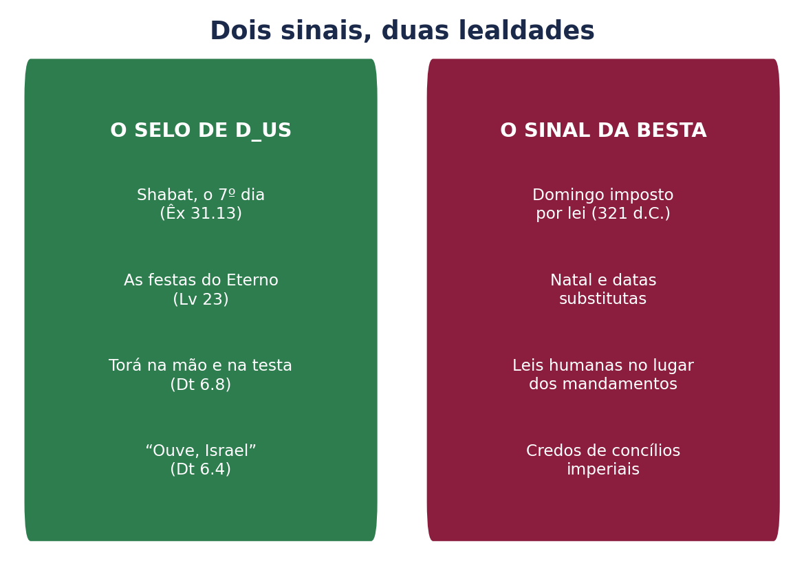 Figura 7 — Dois sinais em oposição: a Torá de D_us e as substituições humanas.